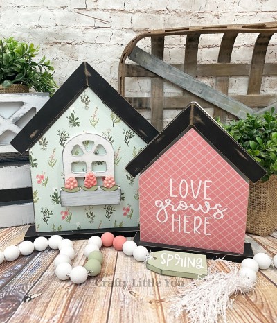 Unfinished kit measures apx. 8"x6.25" and includes wooden MDF: 
* Window overlay
* Plant box overlay
* White vinyl
* 2 velcro pieces
