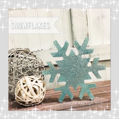 Monogram vinyl stencil for 14" snowflake