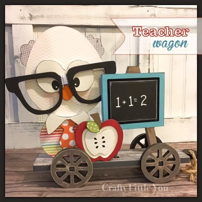 Unfinished kit measures apx. 13" tall and comes with a 
•body 
•glasses, eyes and nose 
•collar and tie 
•apple with grooves and leaf 
•chalkboard and vinyl