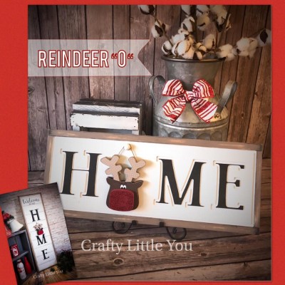 Unfinished kit measures apx. 5” tall and includes wooden MDF
•reindeer head 
•nose 
