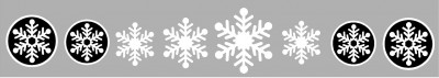 Kit includes 8 snowflakes on white vinyl.