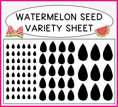 Vinyl kit includes
•48 seeds at .2"
•20 seeds at .4" 
•9 seeds at .6" 

