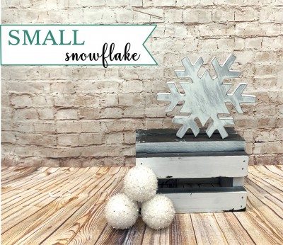 Unfinished kit measures 6" tall
Kit includes snowflake