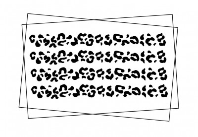 Kit includes in black vinyl: 
* (4) strips of cheetah print