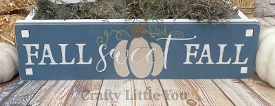 Unfinished kit measures apx. 13.5"x5" and includes wooden MDF: 
* Wooden sign with holes
* White vinyl (some is stencil) 