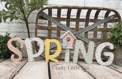 Unfinished kit measures apx. 7" on the birdhouse and includes wooden MDF:
* SPRING wood letters
* 1 birdhouse
* 1 birdhouse roof overlay
* 1 birdhouse ledge overlay with attached bird