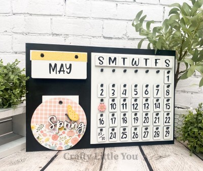 Unfinished kit measures apx. 6" on the circle and includes wooden MDF: 
* 1 hanging circle
* "Spring" wood word overlay
* 1 butterfly overlay
* 1 flower hanging tag