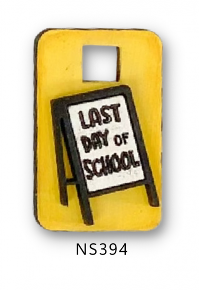 Unfinished kit measures apx. 1"x1.6" and includes wooden MDF:
* 1 hanging tag
* 1 easel wood overlay with engraved lettering