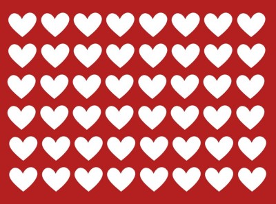Kit includes:
*48 vinyl hearts used as a 
reverse stencil on Homie’s hat brim
(To do a reverse stencil, paint your base
the color you’d like your hearts to be.
Apply vinyl hearts, then paint over them
the color you’ve chosen for the hat brim. 
Once completely dry, remove the vinyl hearts)