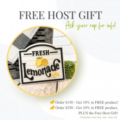 Unfinished kit measures apx. 6" x 6.5" tall and includes wooden MDF:
*1 sign piece
*1 set of “Fresh” and “Lemonade” wood letters
*1 lemon with rind, lemon wedge,and juice overlays
