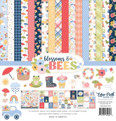 Collection kit includes (12) 12x12 double-sided papers, and 1 sticker element sheet.